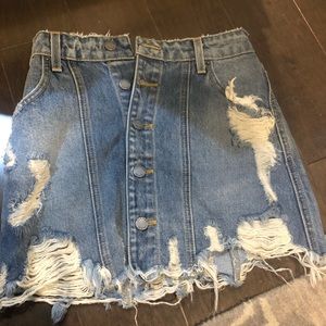 LF / Carmar Button up denim skirt